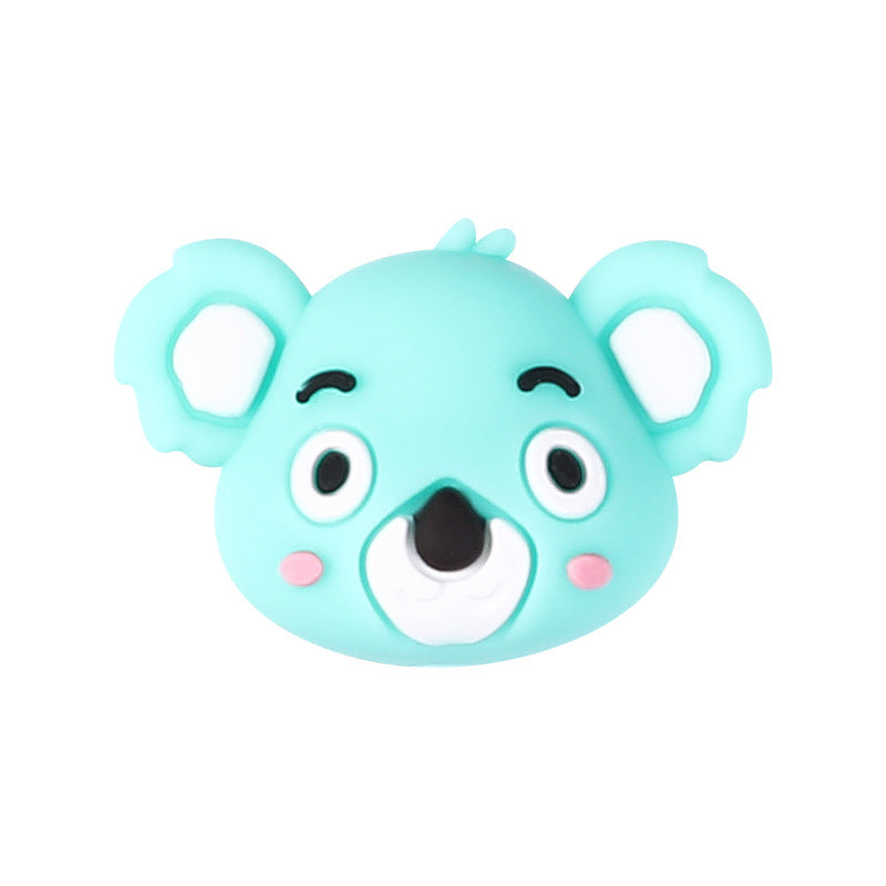 Wholesale  20pcs  Jewelry diy necklace animal focus beads accessories koala 3D silicone beads cartoon pen silicone beads
